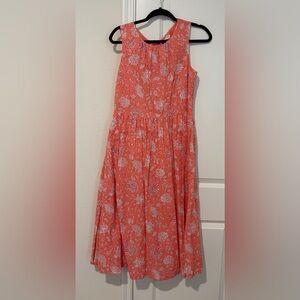 J. Crew Coral and White Floral Dress